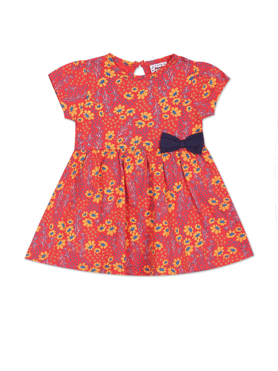 

Donuts Red & fiesta Floral Dress