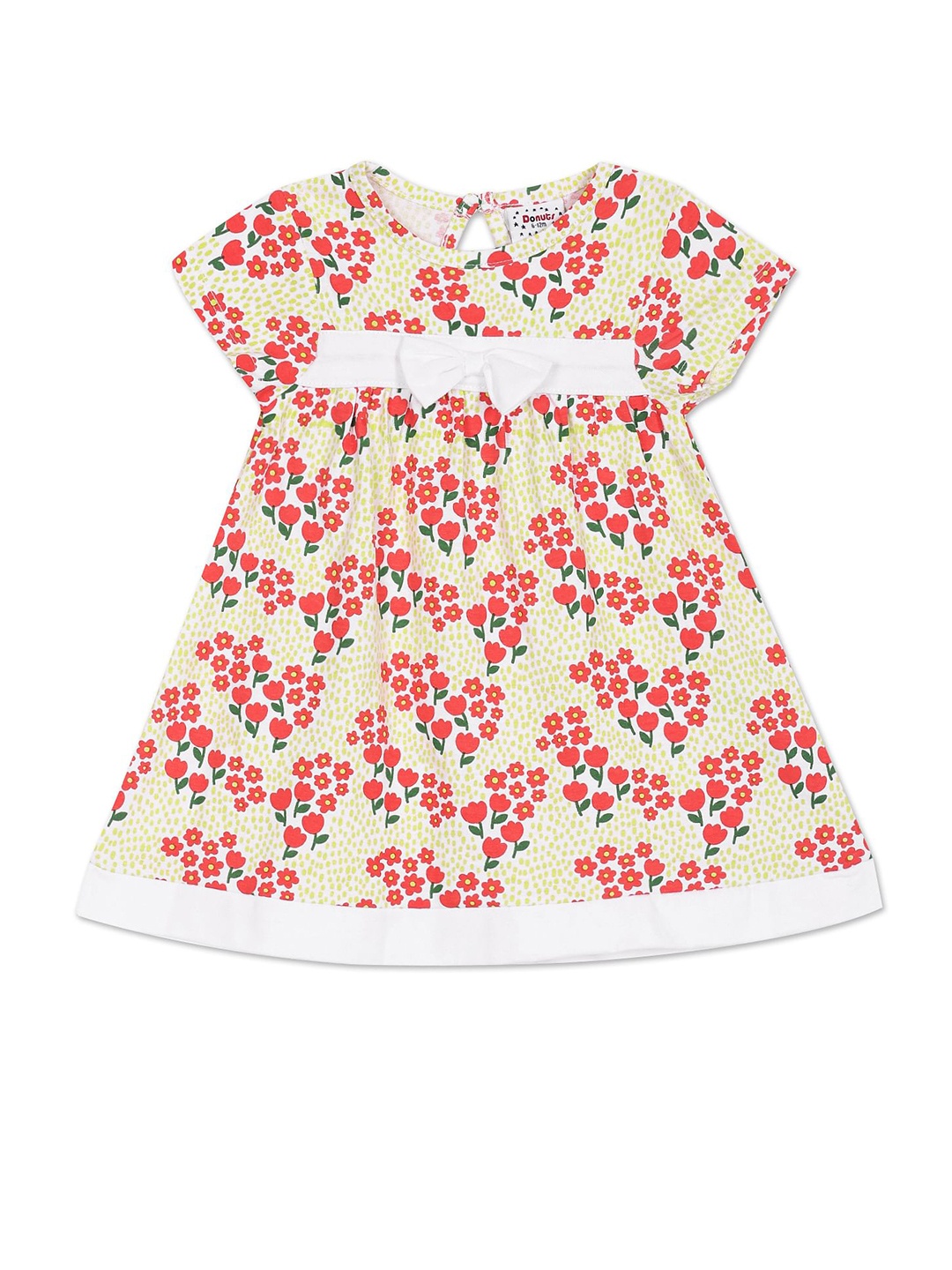 

Donuts White & bright gray Floral A-Line Dress