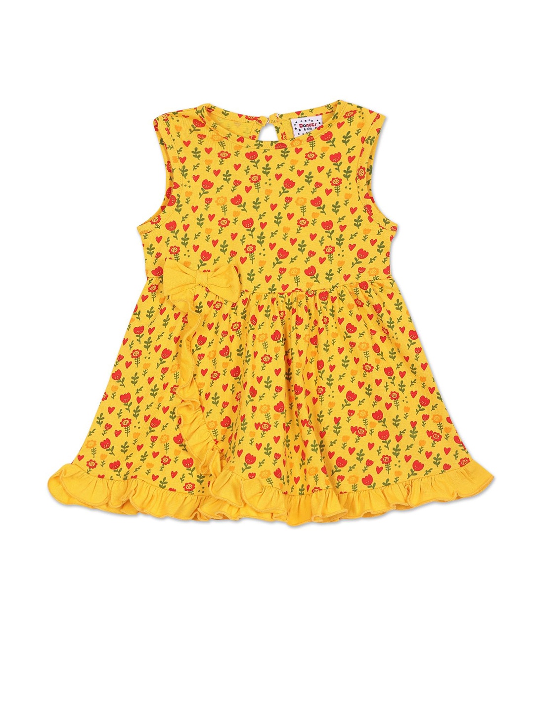 

Donuts Yellow & pale marigold Floral Dress