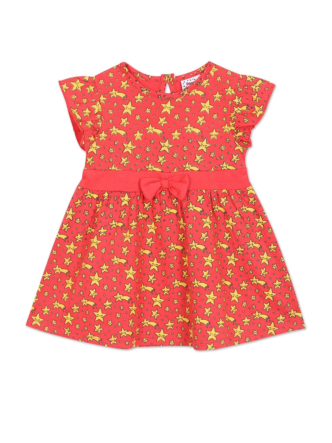 

Donuts Red & nasturtium Floral Dress