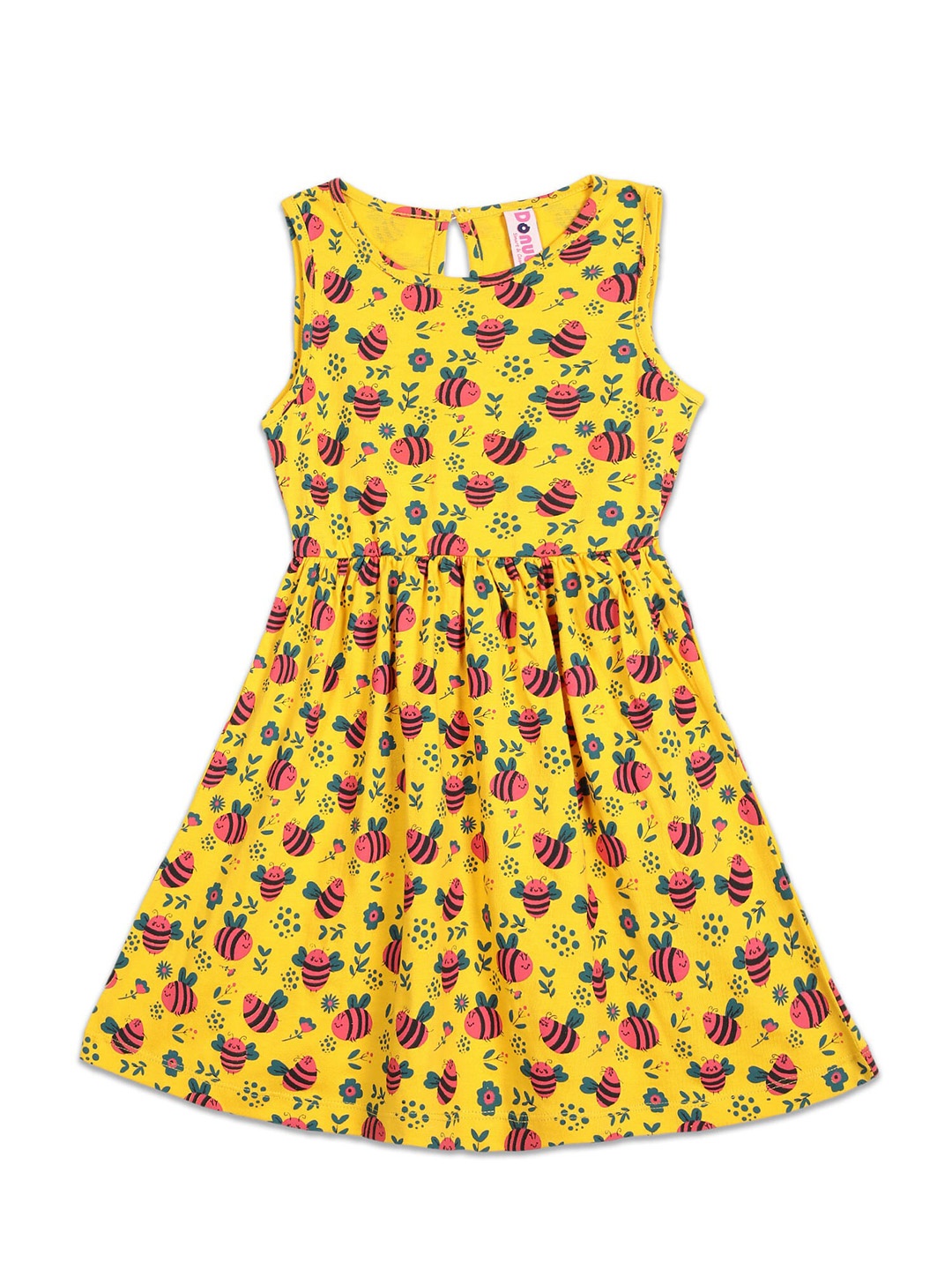 

Donuts Yellow & sandstorm Floral Dress