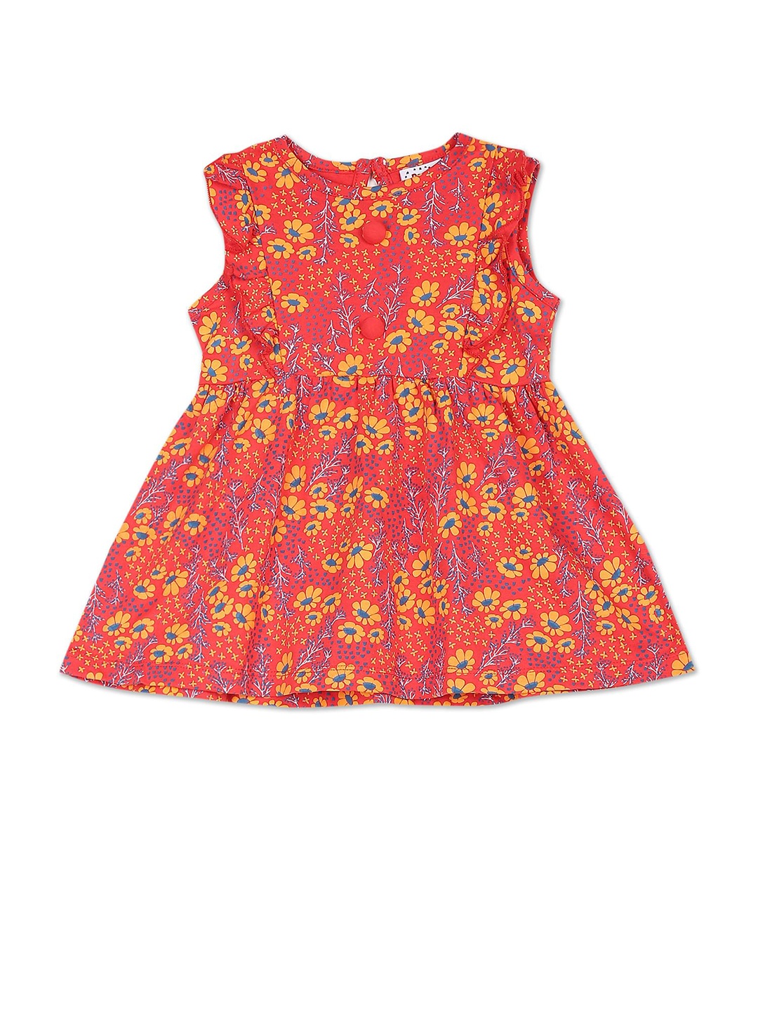 

Donuts Red & imperial red Floral Dress