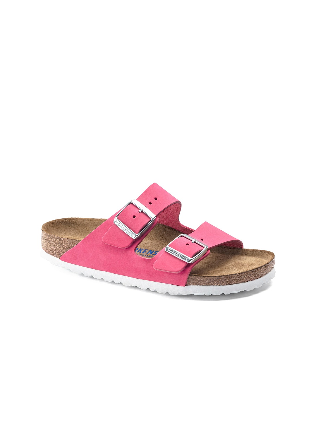 

Birkenstock Women Fuchsia Arizona Narrow Width Open Toe Flats with Buckles