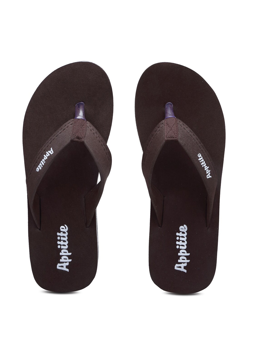 

APPITITE Men Brown & White Printed Rubber Thong Flip-Flops