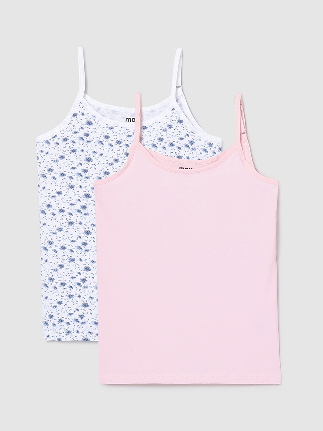 

max Girls Pack Of 2 Solid Camisole, Pink