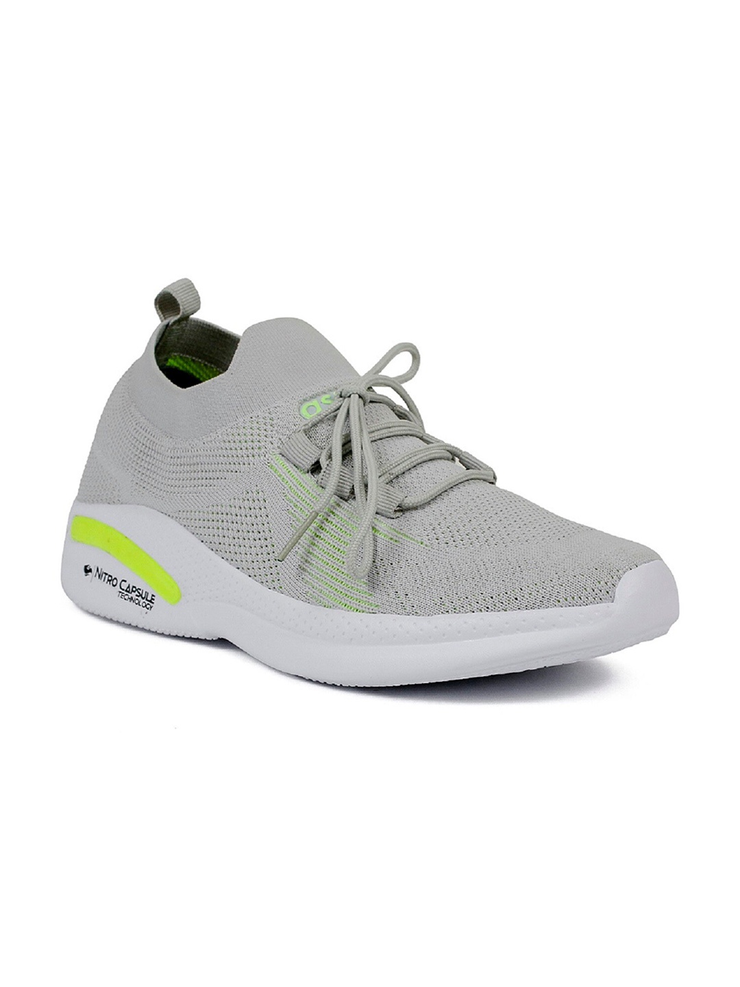 

ASIAN Men Grey Woven Design Sneakers
