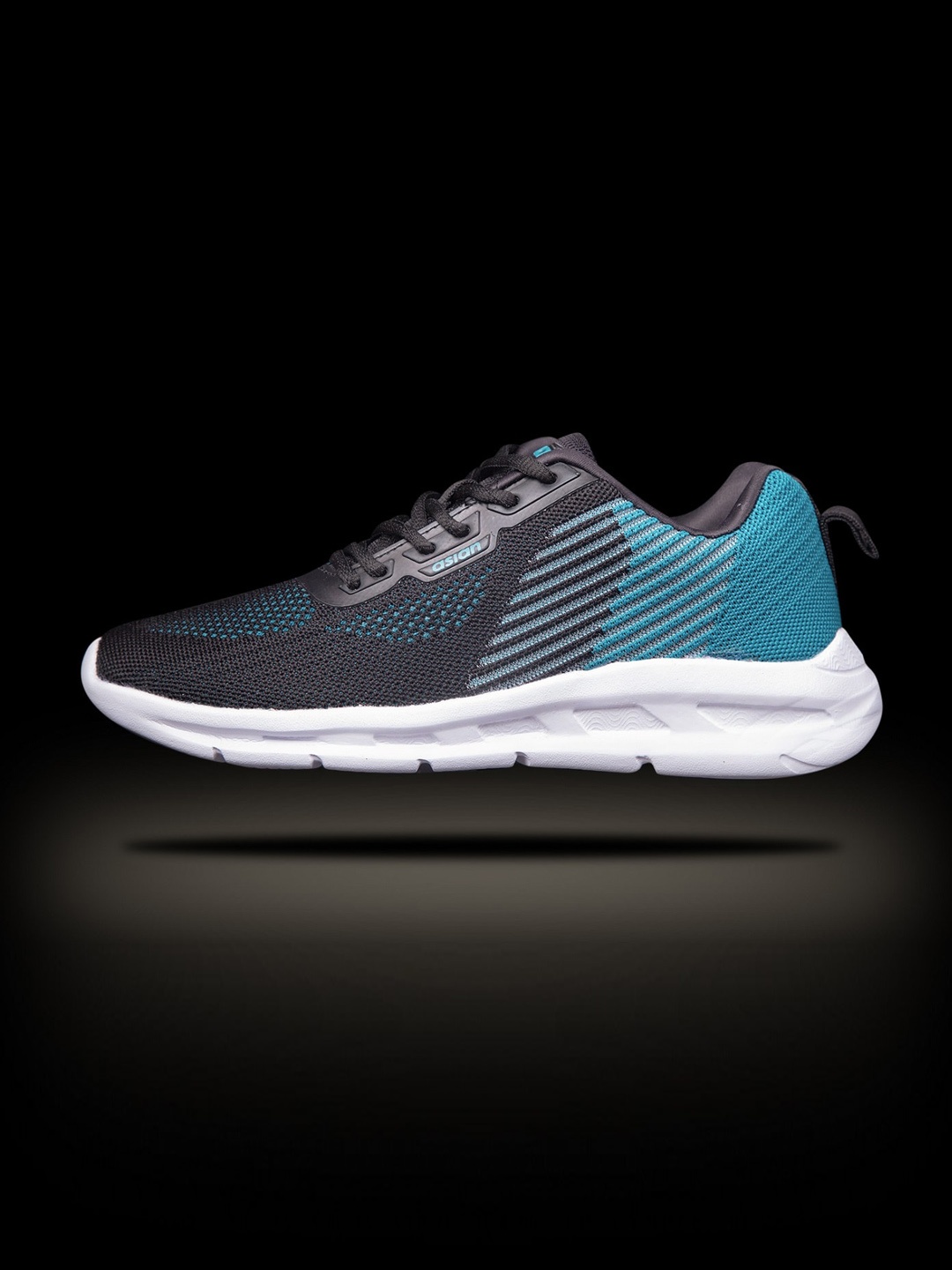 

ASIAN Men Black Woven Design Sneakers