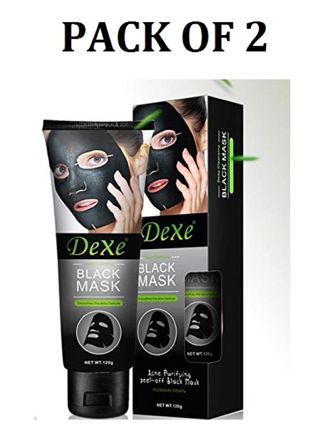 

DEXE Set of 2 Black Charcoal Peel Off Mask with Avocado - 120 g Each