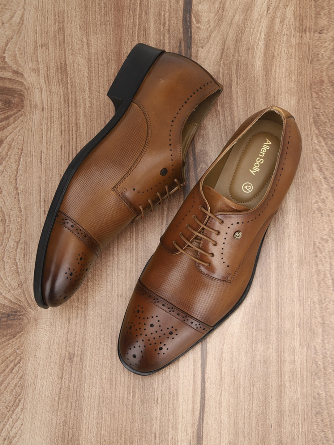 

Allen Solly Men Brown Solid Formal Shoes