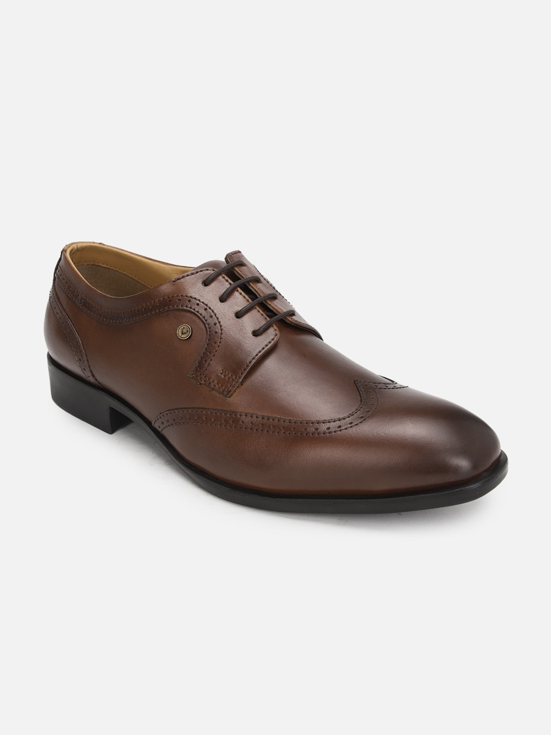 

Allen Solly Men Brown Textured Formal Brogues Shoes