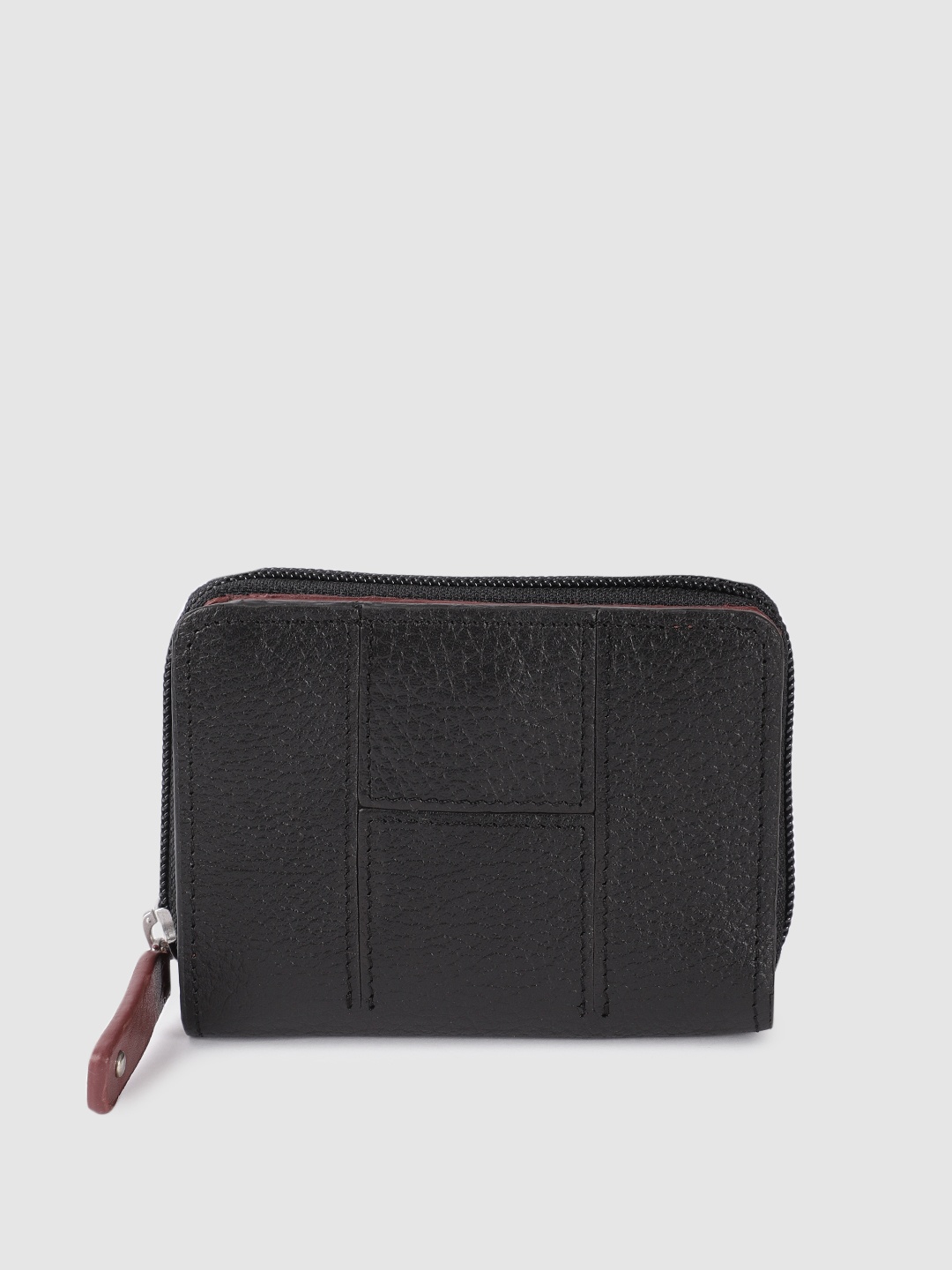 

Hidesign Women Black Leather Two Fold Wallet