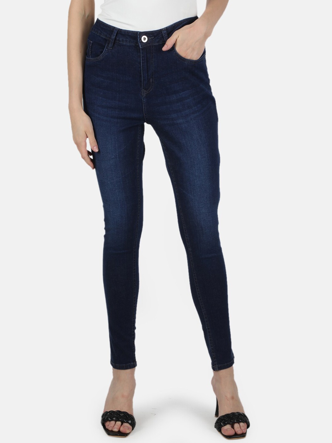 

Monte Carlo Women Blue Comfort Slim Fit Light Fade Stretchable Jeans