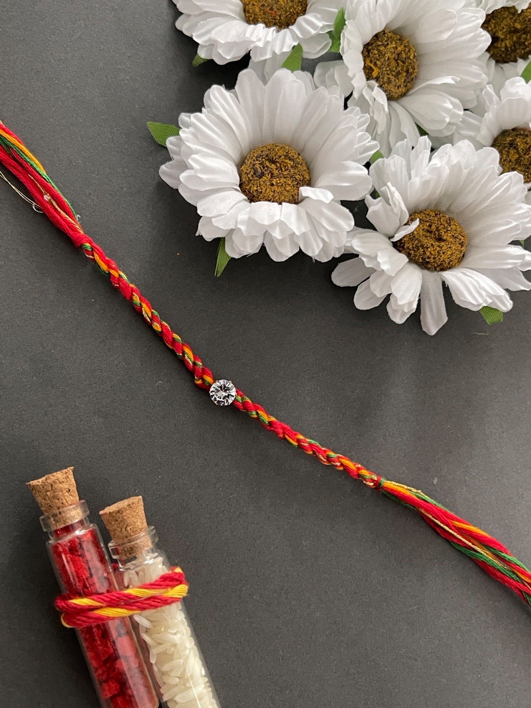 

Digital Dress Room Multicolored Beaded Multistrand Rakhi, Multi