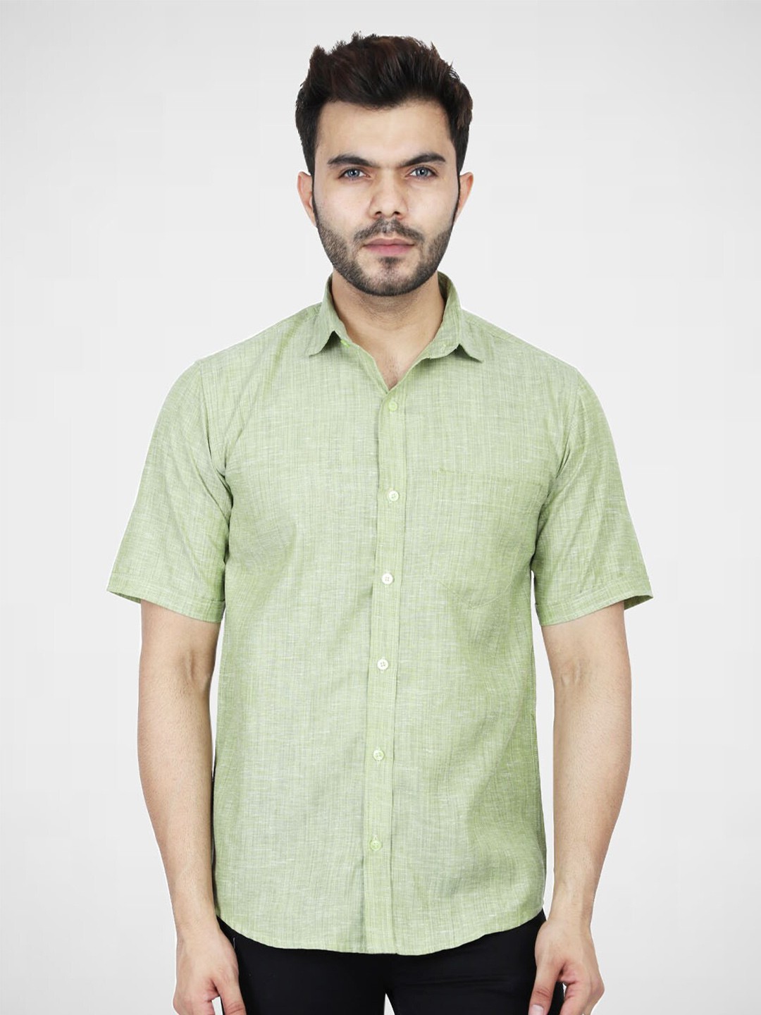 

TAHVO Men Green Comfort Casual Shirt
