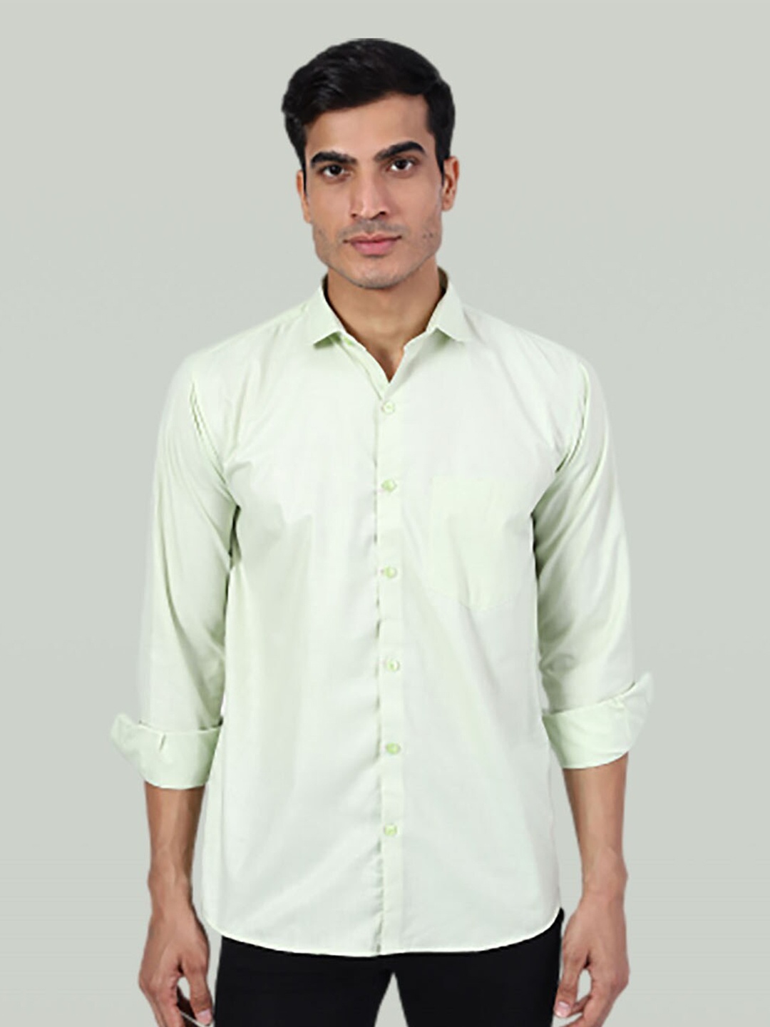 

TAHVO Men Green Comfort Formal Shirt