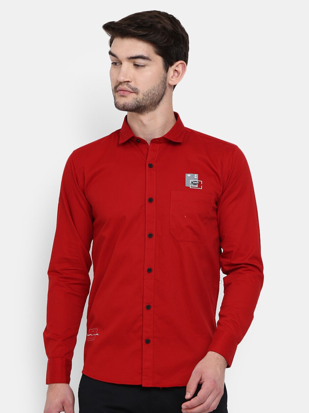 

V-Mart Men Red Casual Shirt