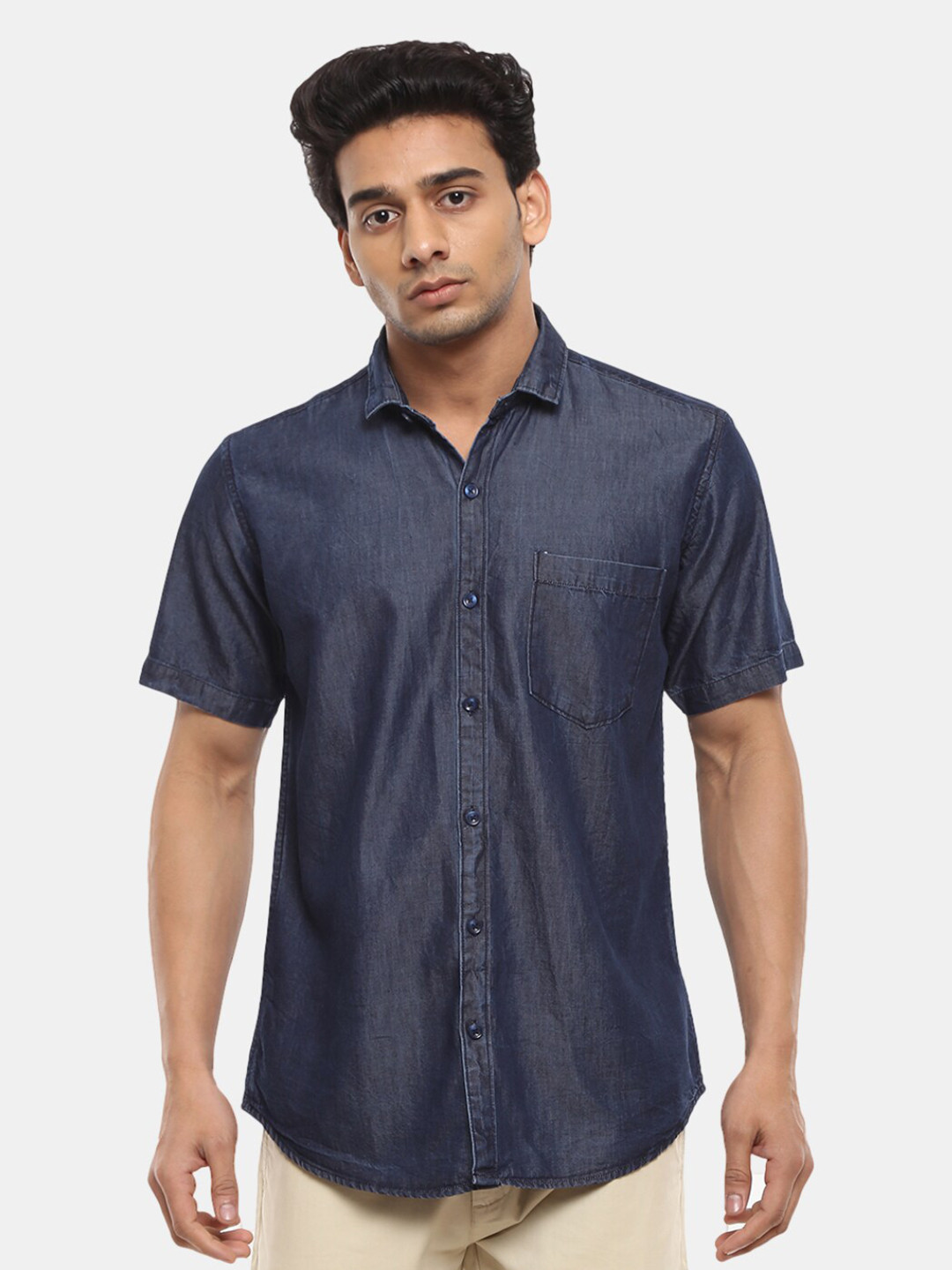 

V-Mart Men Blue Casual Shirt