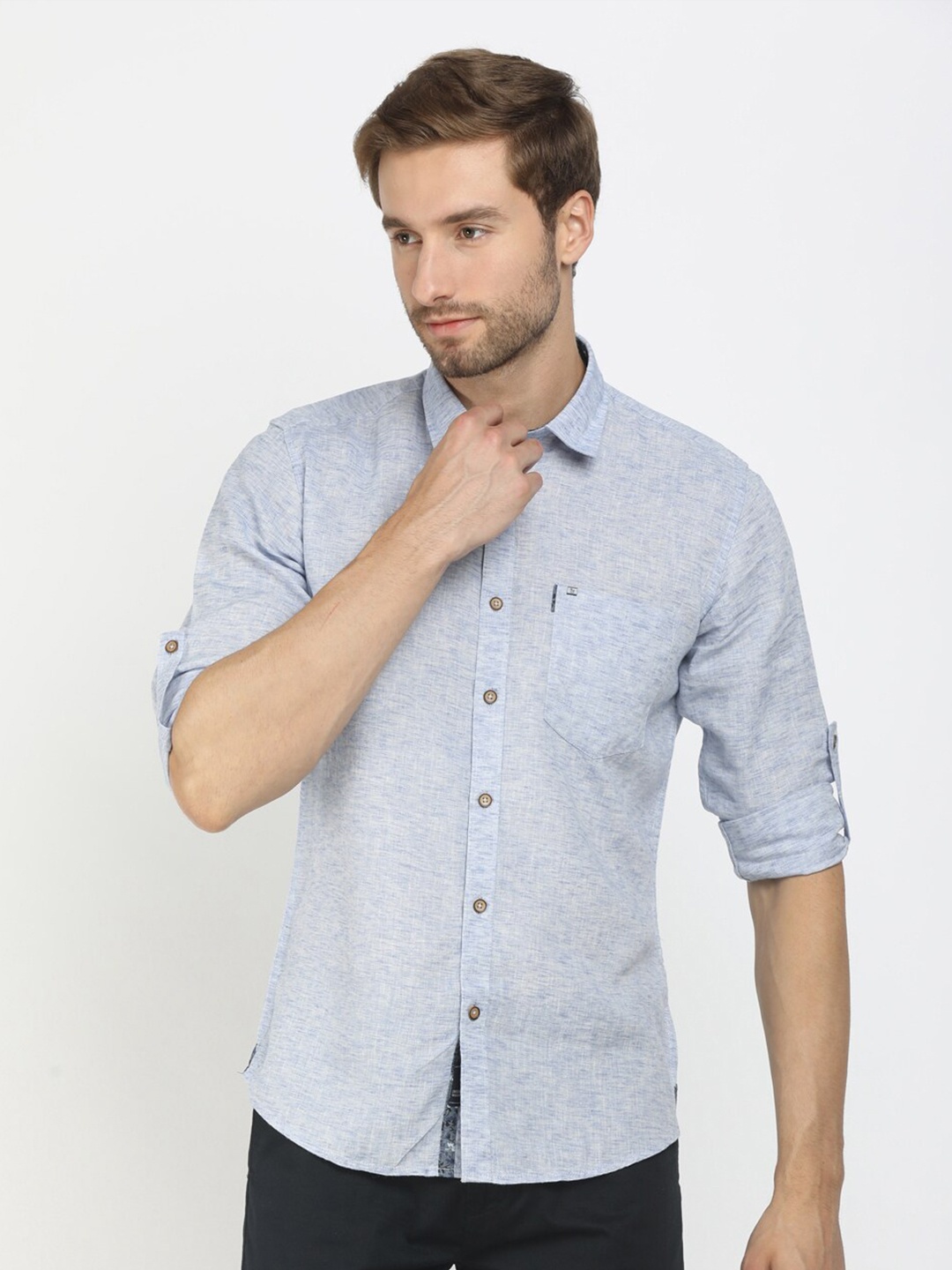 

V-Mart Men Blue Casual Shirt