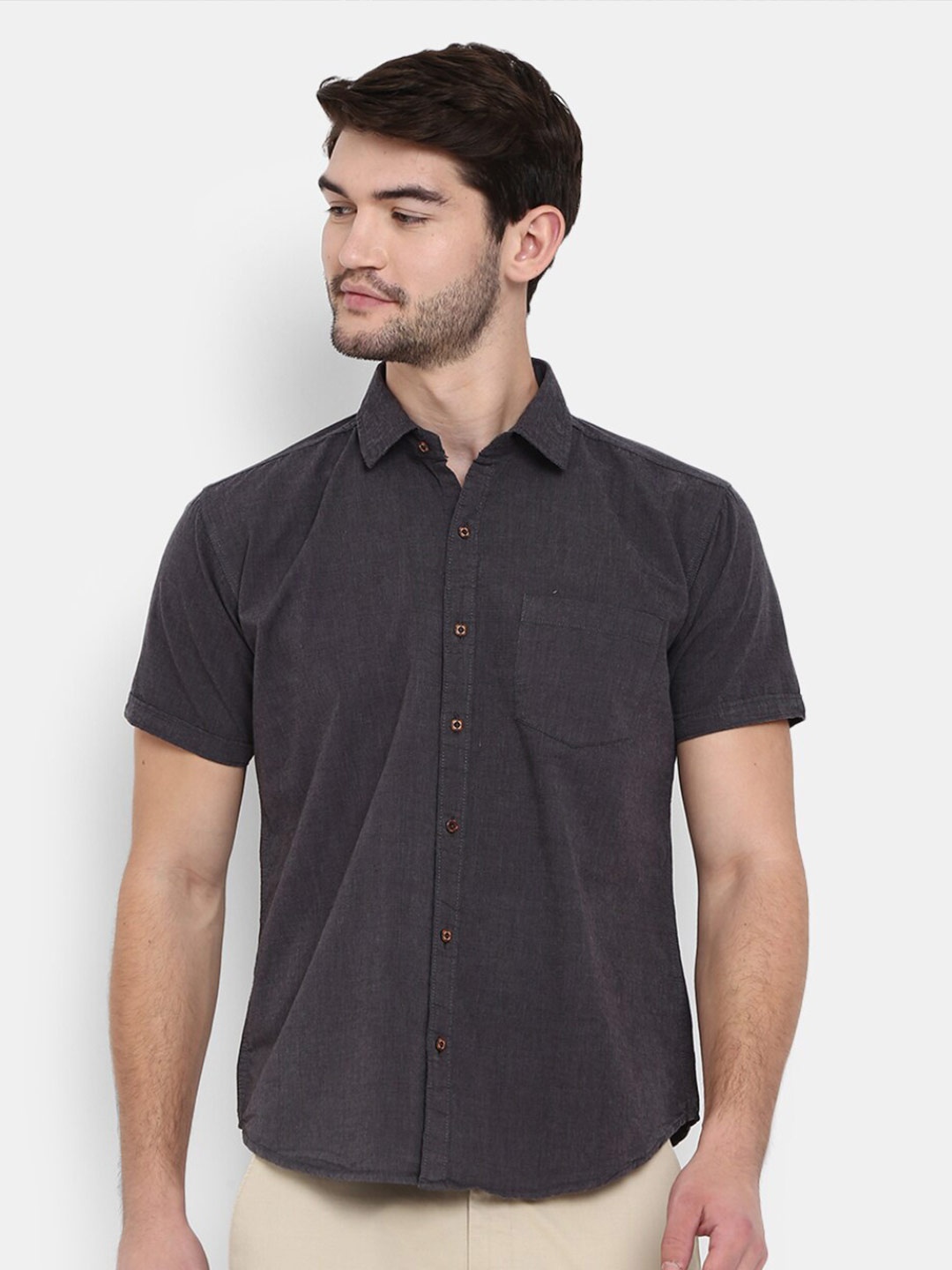 

V-Mart Men Black Checked Casual Shirt