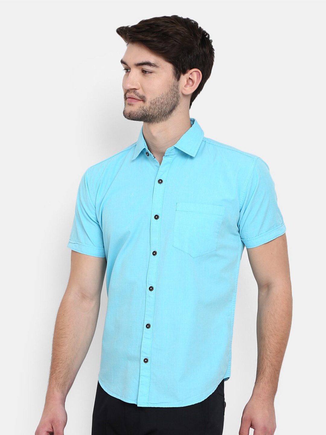 

V-Mart Men Blue Casual Shirt