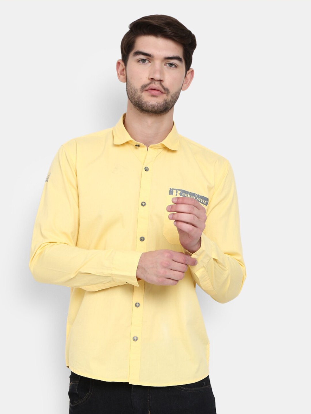 

V-Mart Men Yellow Casual Shirt