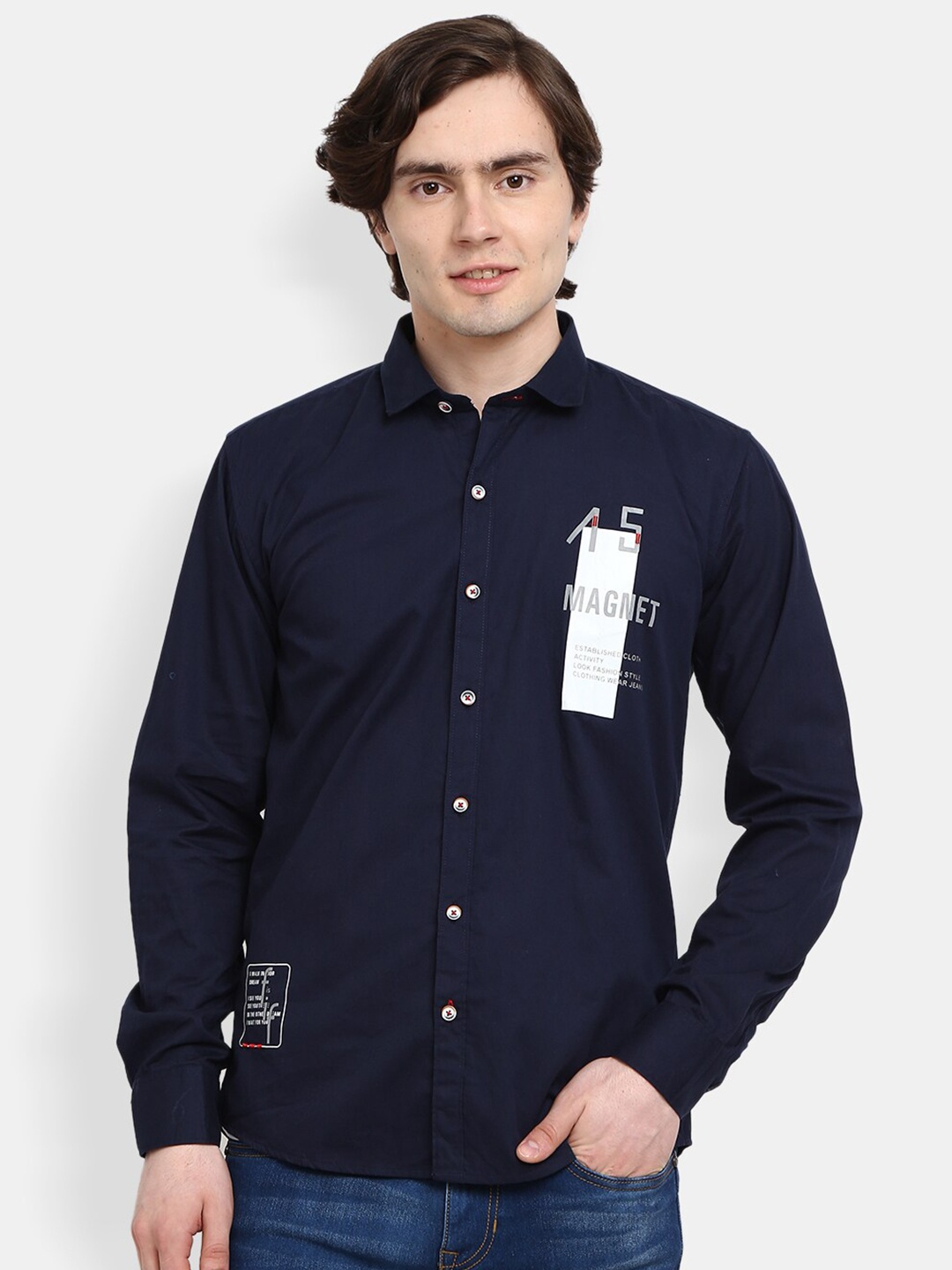 

V-Mart Men Blue Casual Shirt