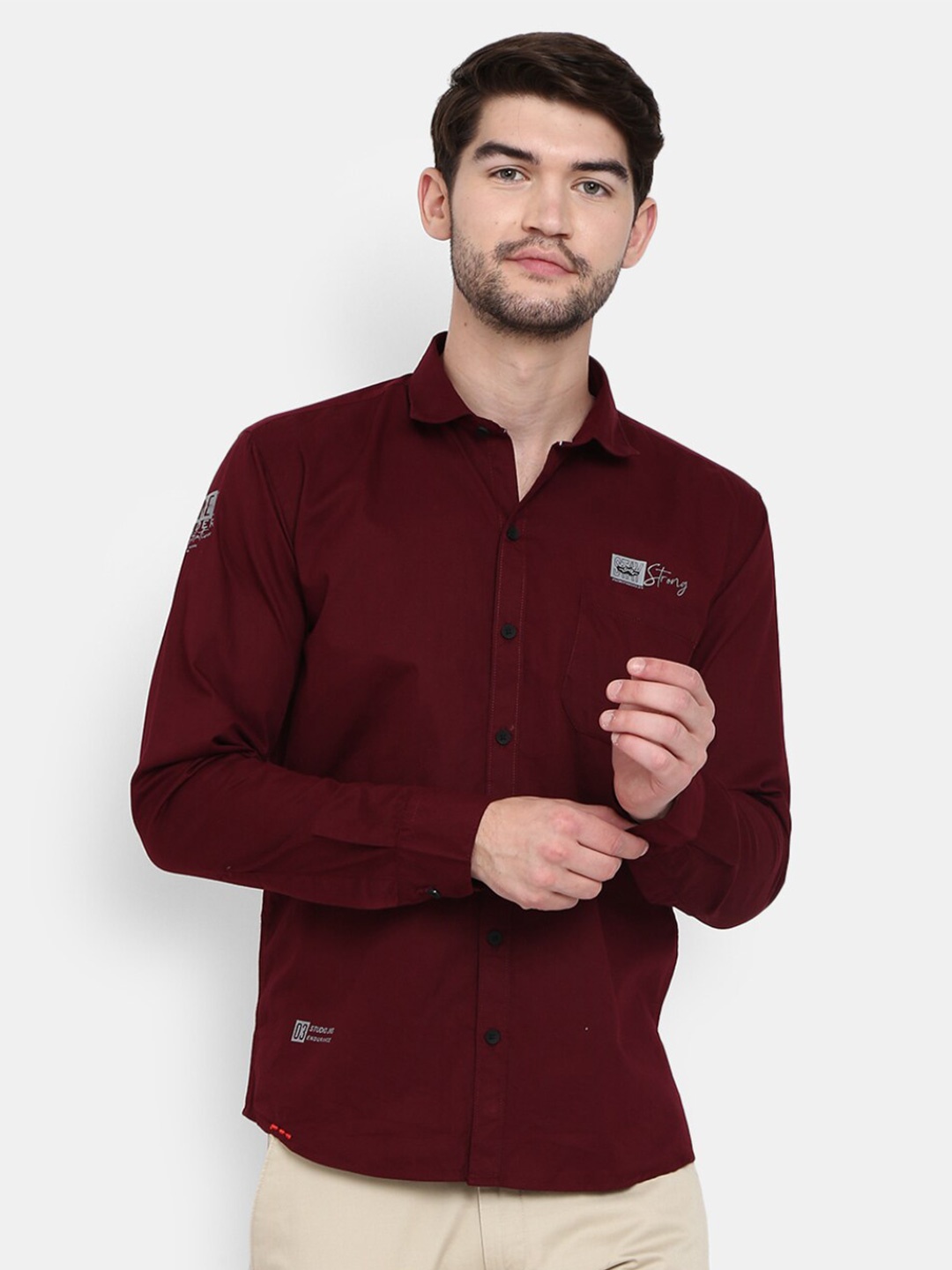 

V-Mart Men Maroon Casual Shirt