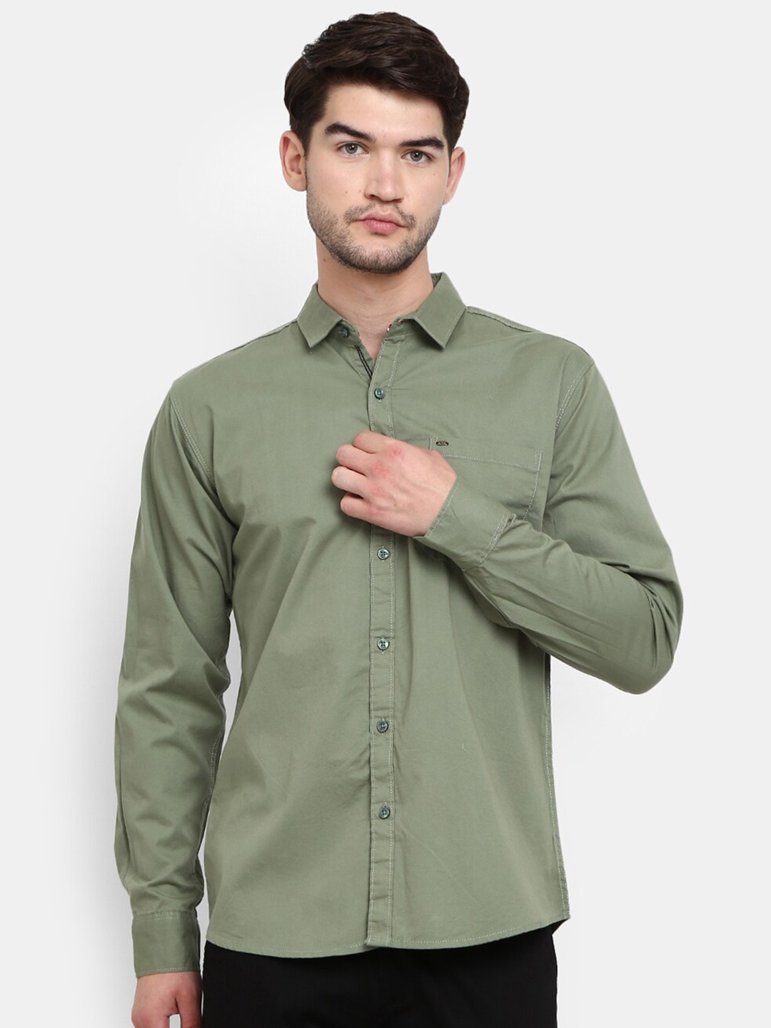 

V-Mart Men Green Casual Shirt