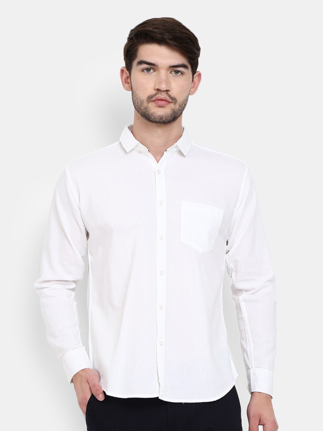 

V-Mart Men White Casual Shirt
