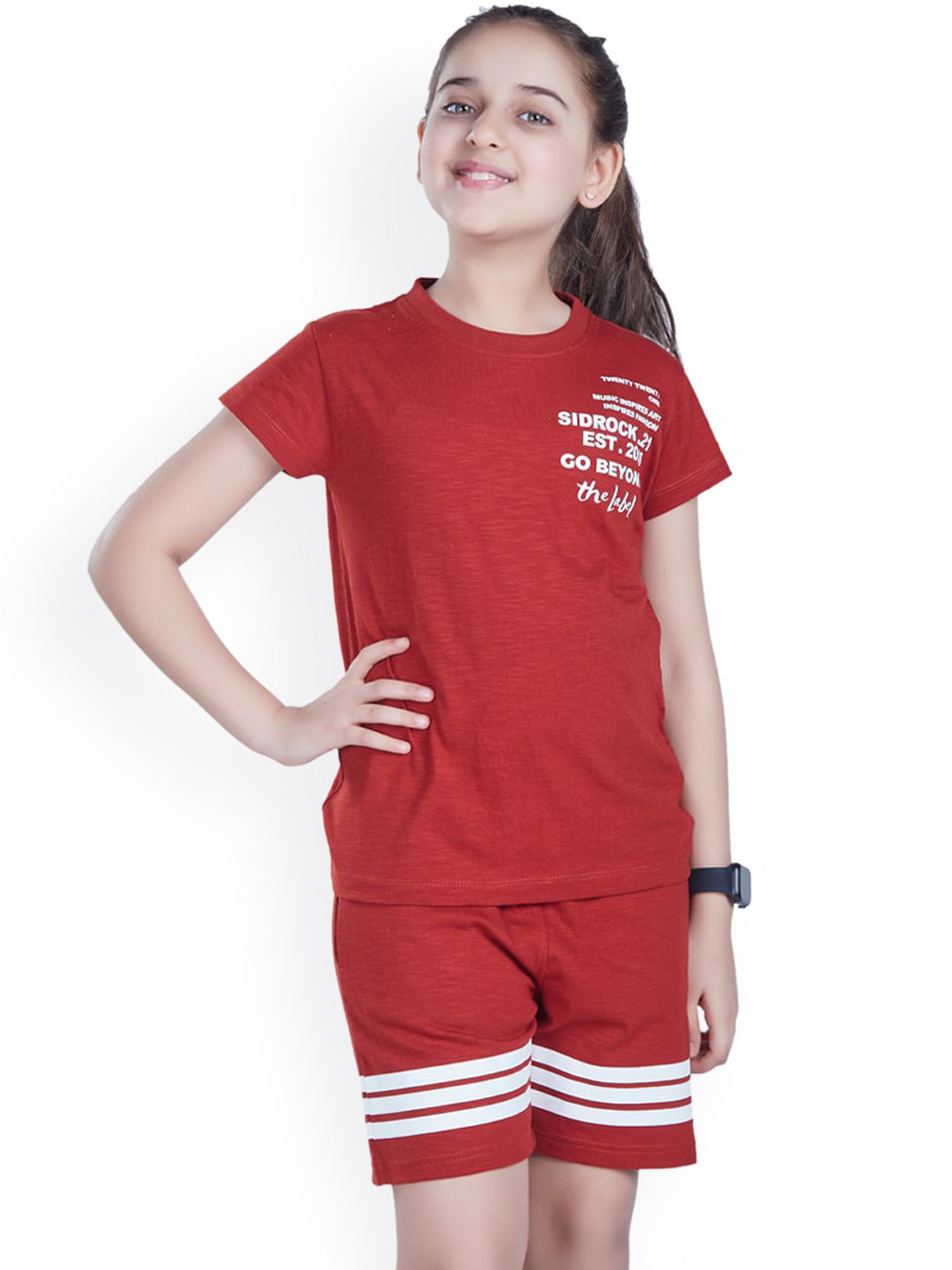

SIDROCK Girls Red Clothing Set