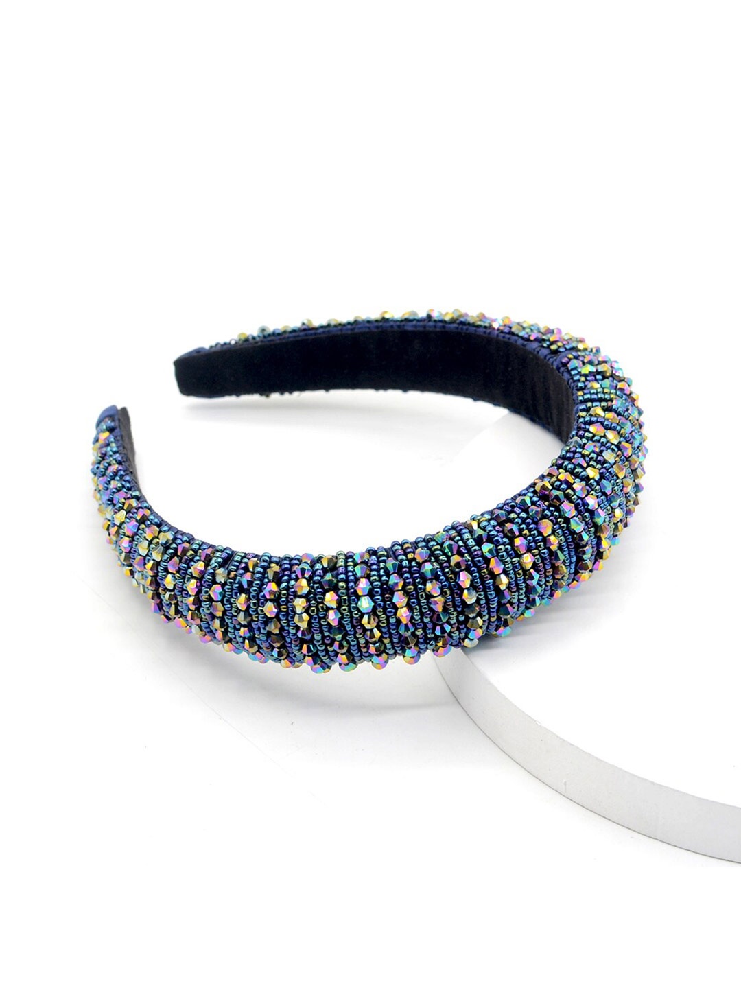

Yellow Chimes Women Blue & Gold-Toned Hand Crafted Hair Band