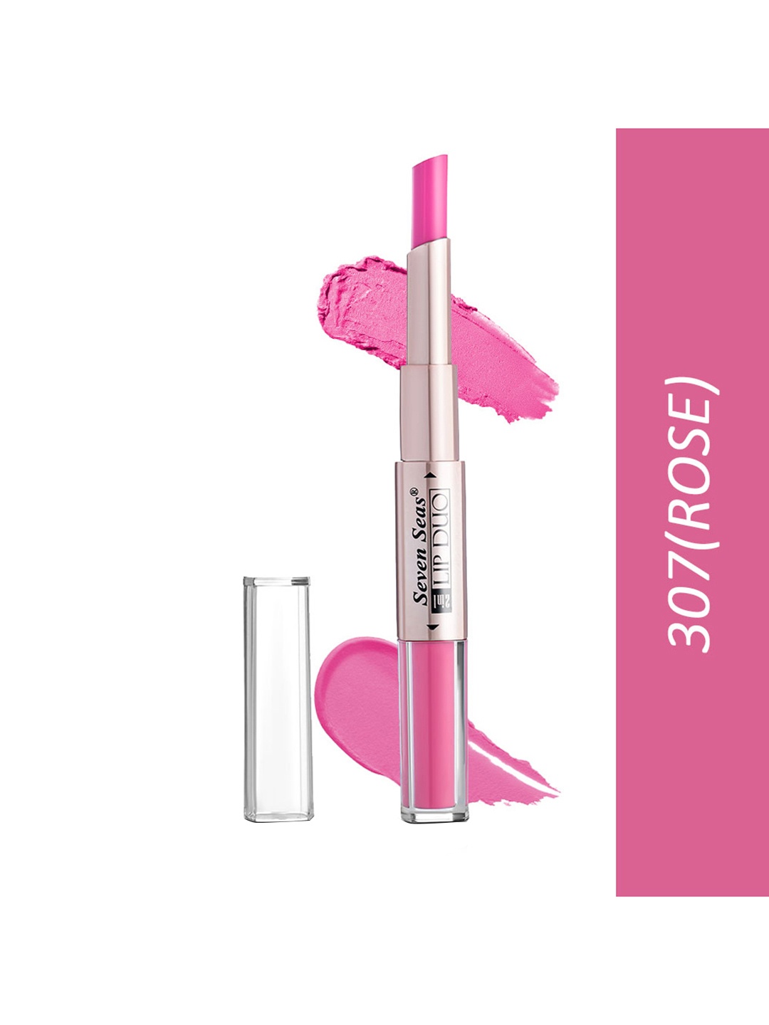 

Seven Seas Lip Duo Long Wear 2 In 1 Matte Lipstick with Liquid Lipstick 7g - Rose 307, Pink