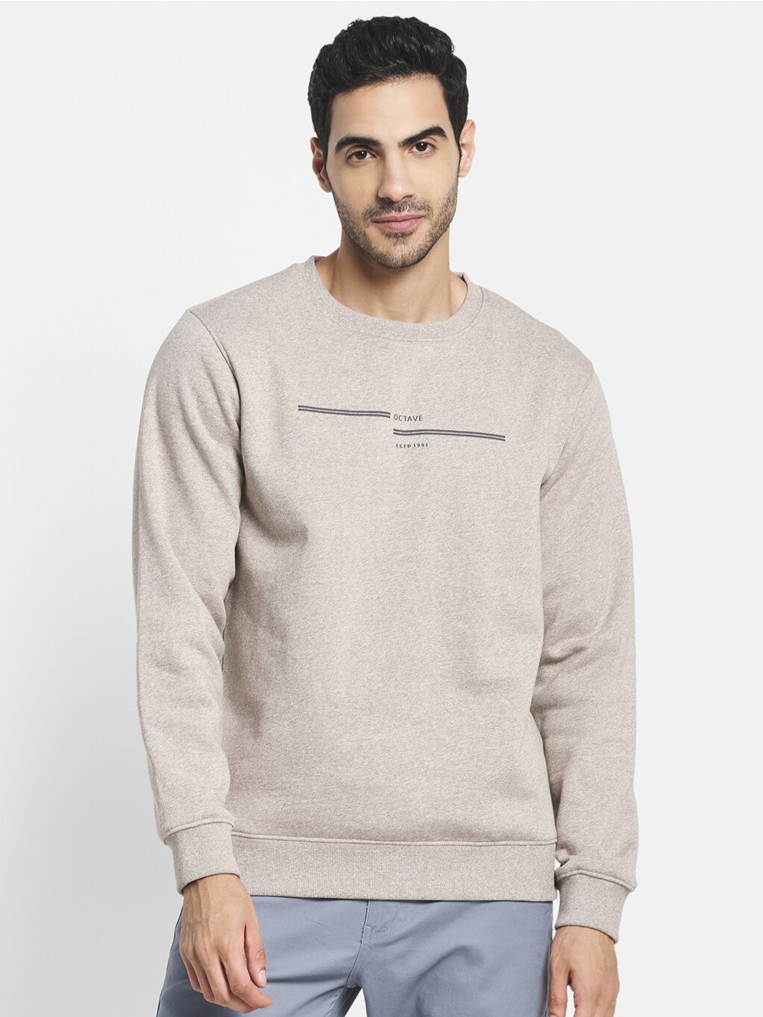 

Octave Men Brown Sweatshirt