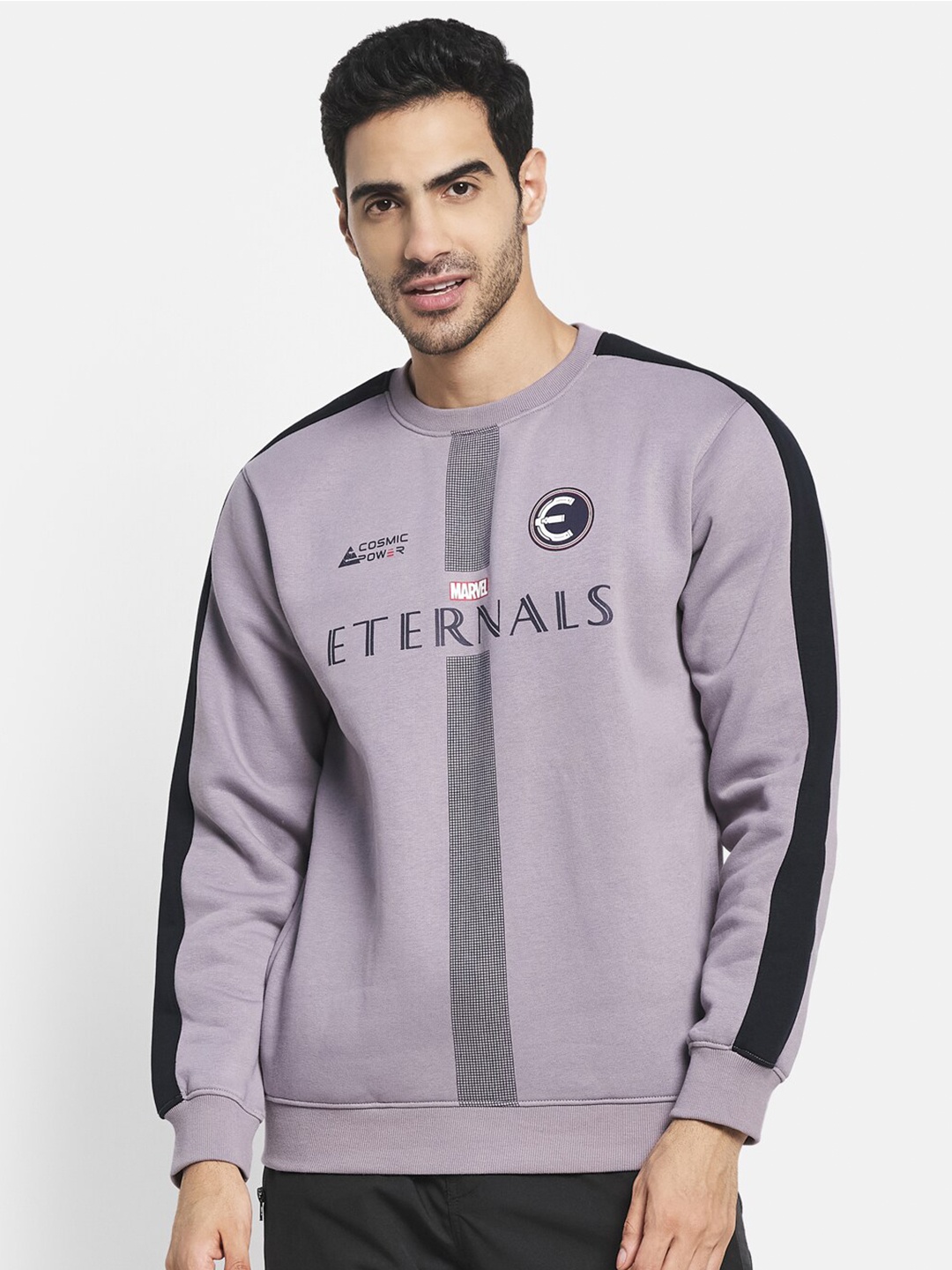 

Octave Men Purple Printed Sweatshirt