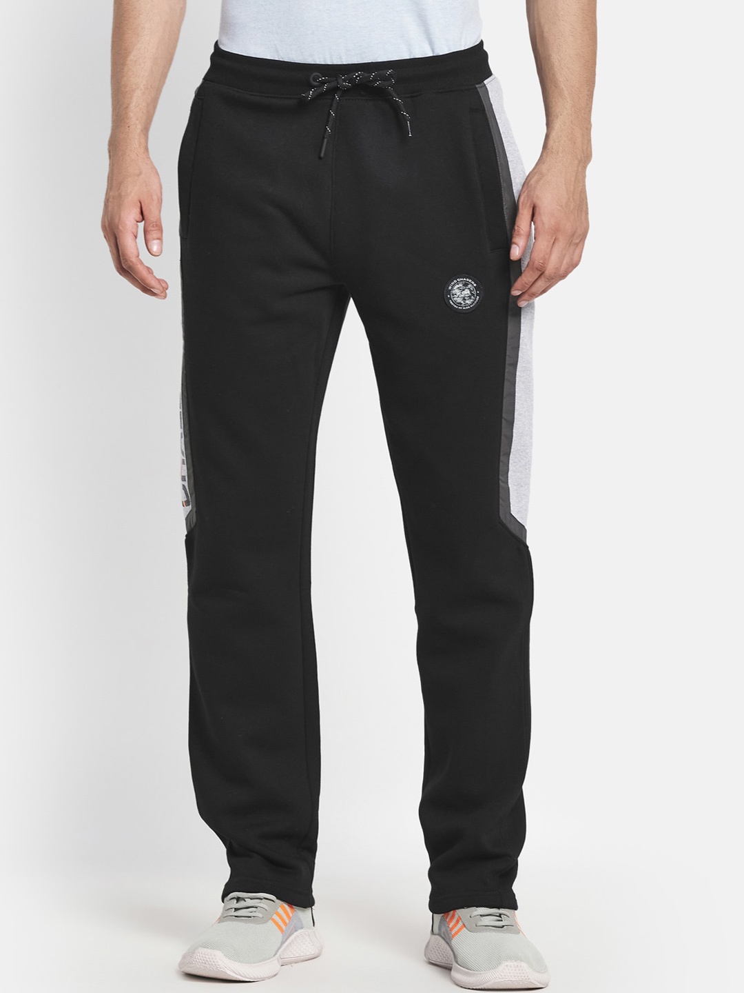 

Octave Men Black Solid Pure Cotton Track Pants