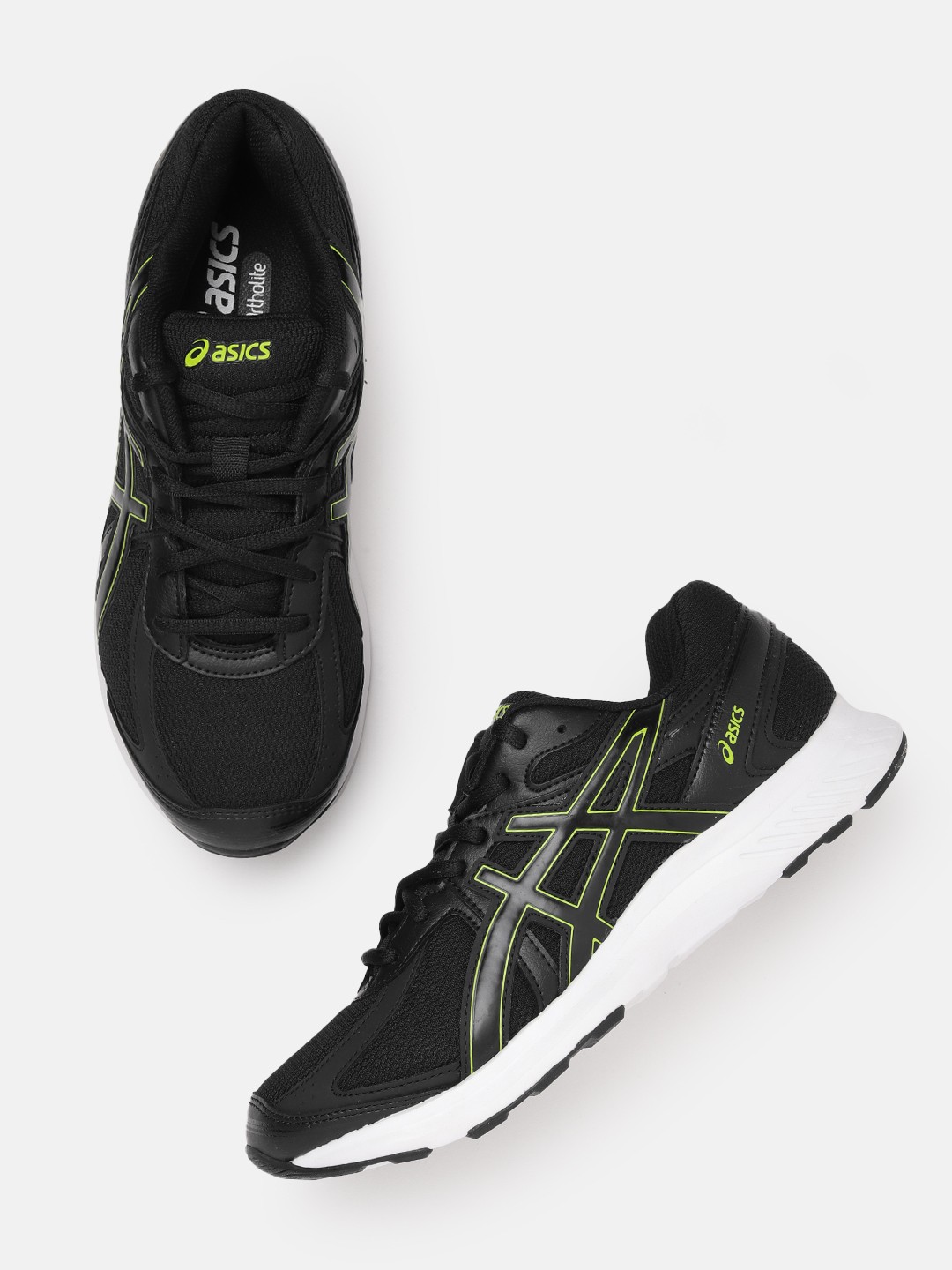 

ASICS Men Woven Design Road Jog Running Shoes, Black