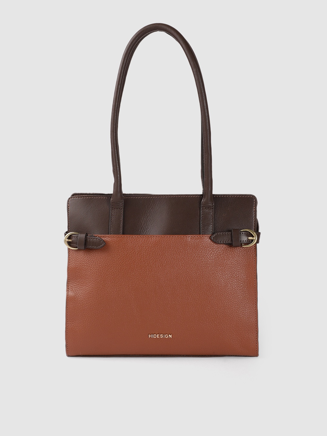 

Hidesign Tan Brown Leather Structured Shoulder Bag