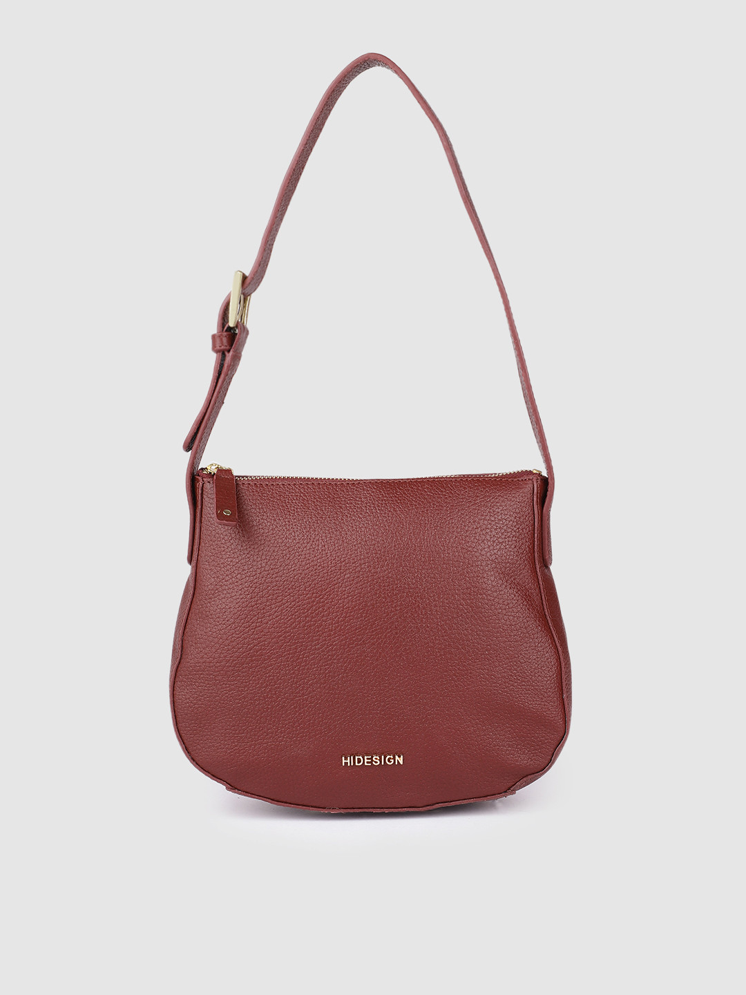 

Hidesign Women Maroon Leather Structured Shoulder Bag