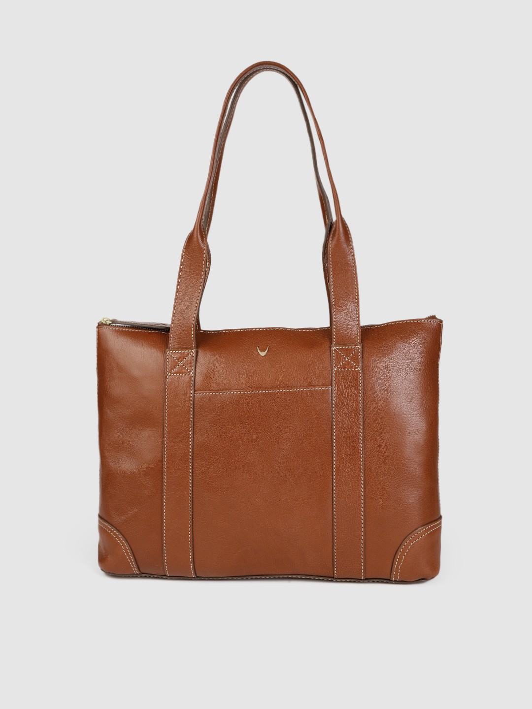 

Hidesign Tan Leather Structured Shoulder Bag
