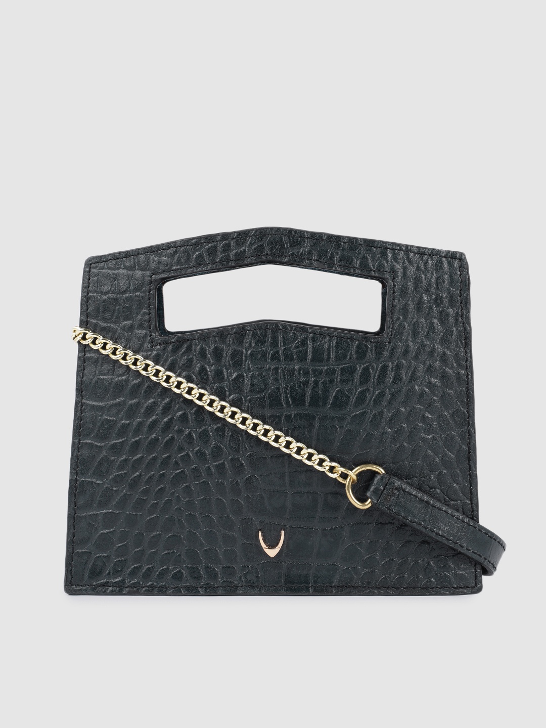

Hidesign Navy Blue Textured Leather Sling Bag