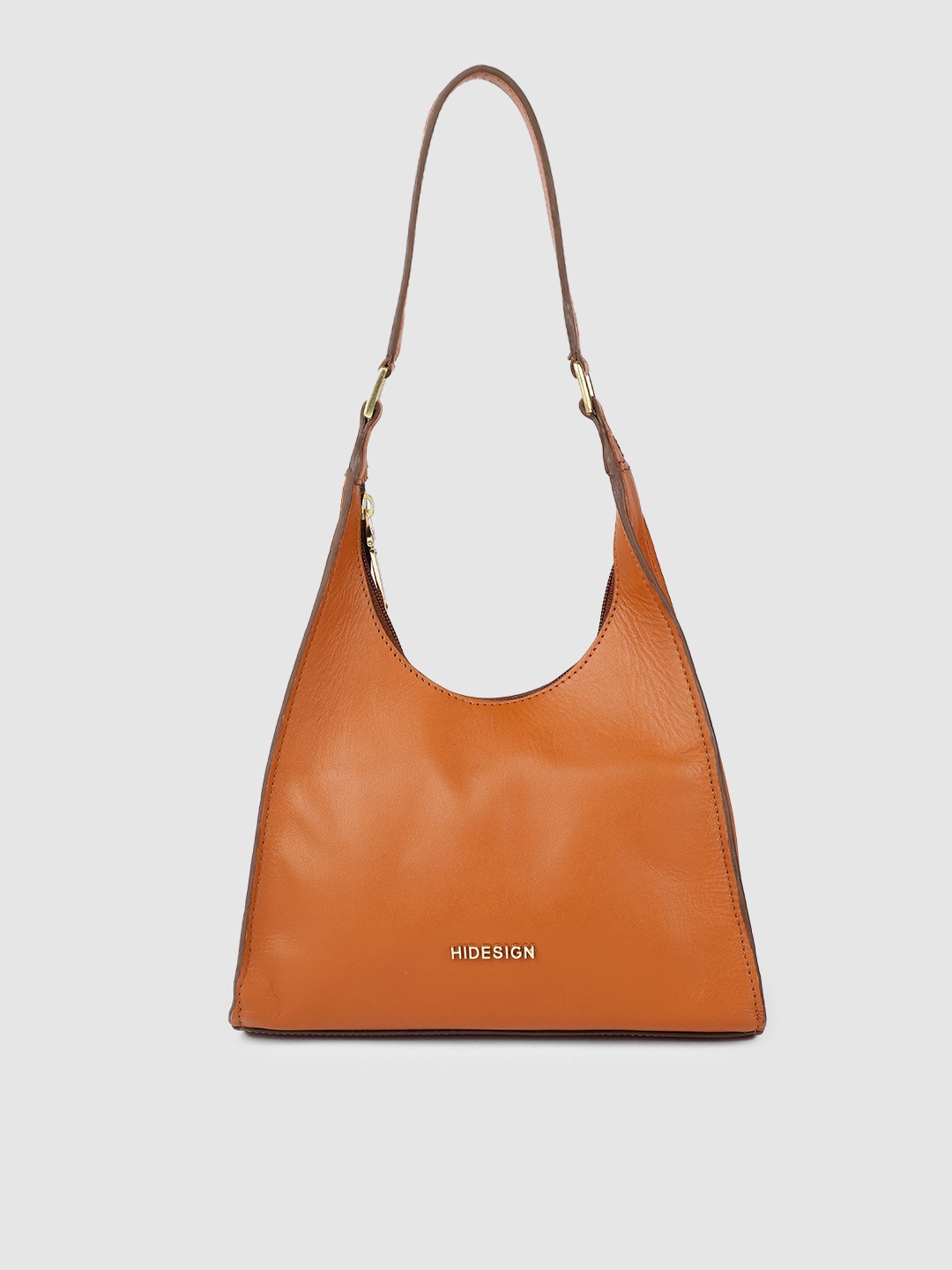 

Hidesign Tan Brown Leather Structured Shoulder Bag
