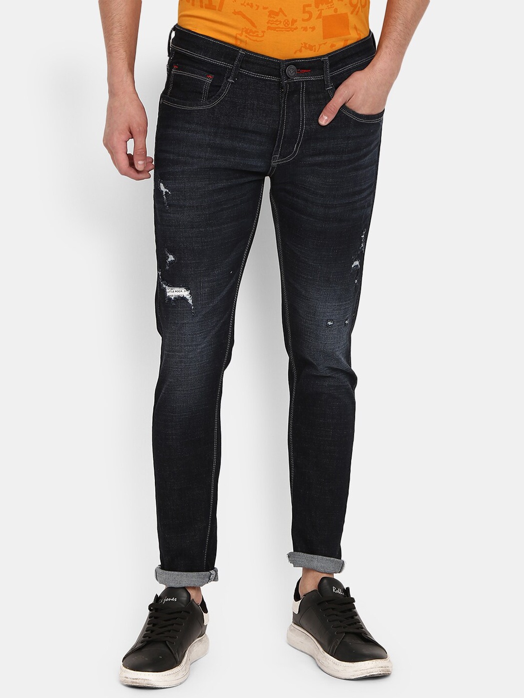 

V-Mart Men Blue Mildly Distressed Light Fade Jeans