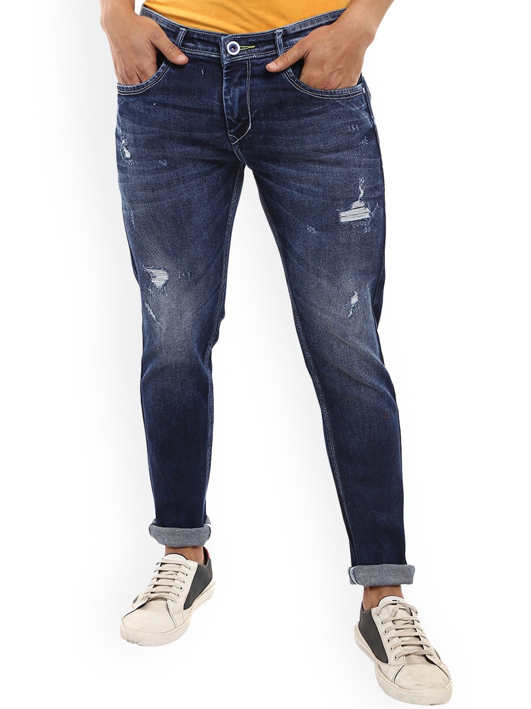 

V-Mart Men Blue Mildly Distressed Light Fade Jeans