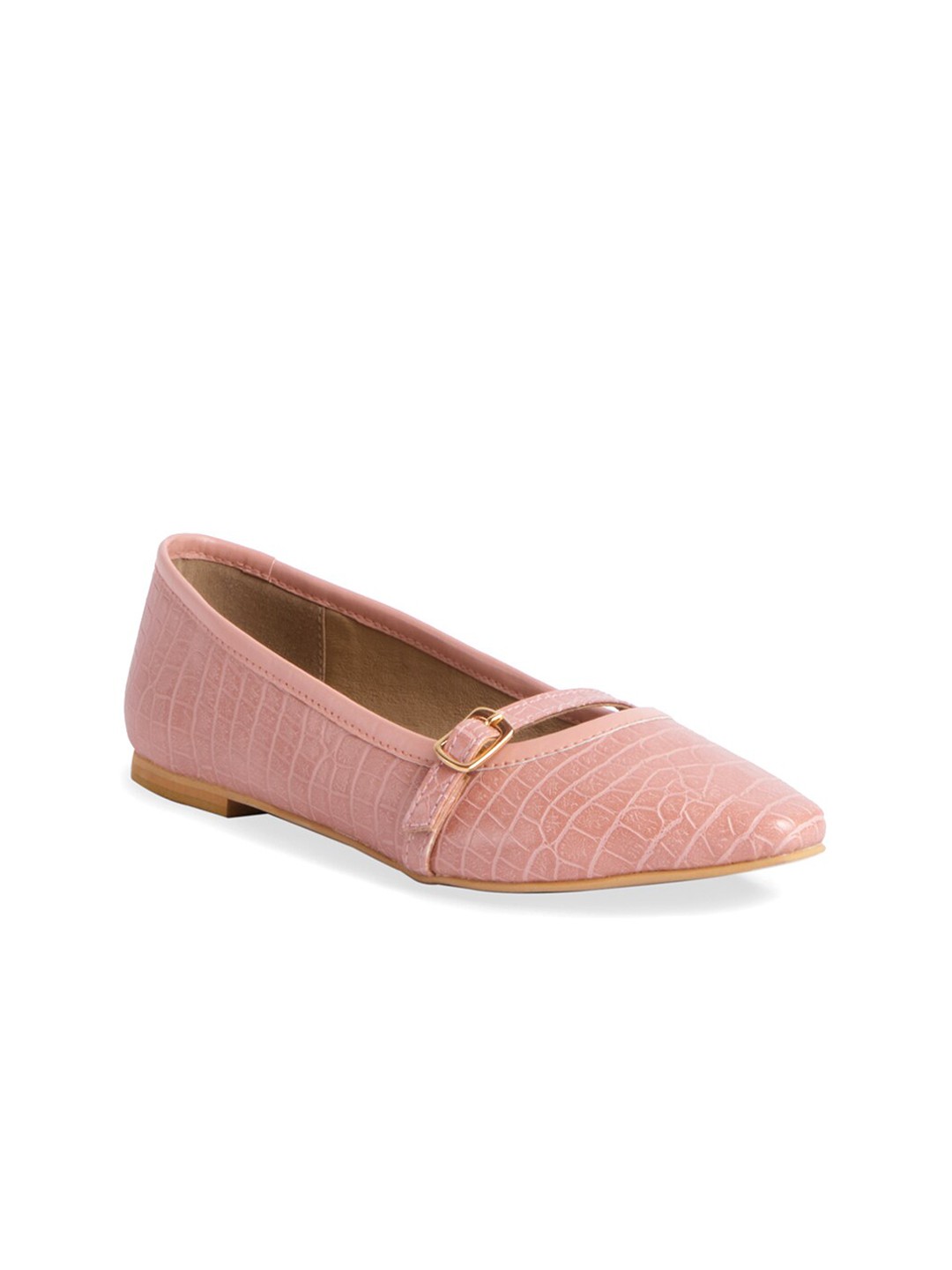 

ERIDANI Women Pink Ballerinas with Buckles Flats