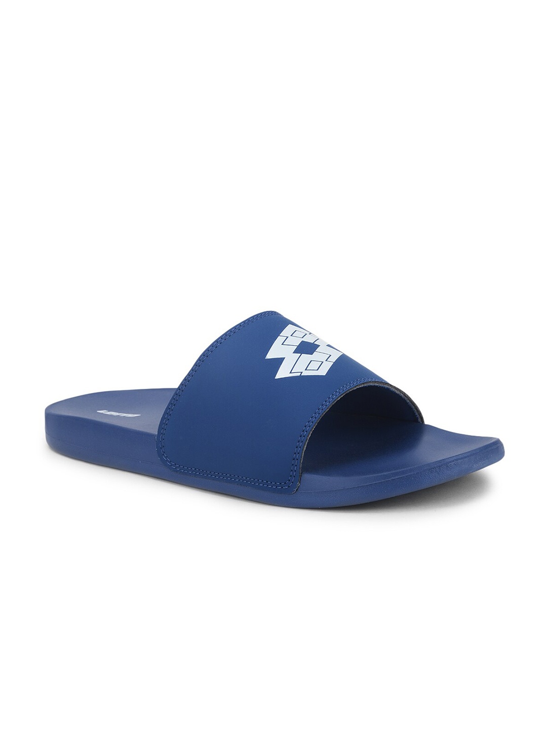 

Lotto Men Blue & White Printed Rubber Slip-On