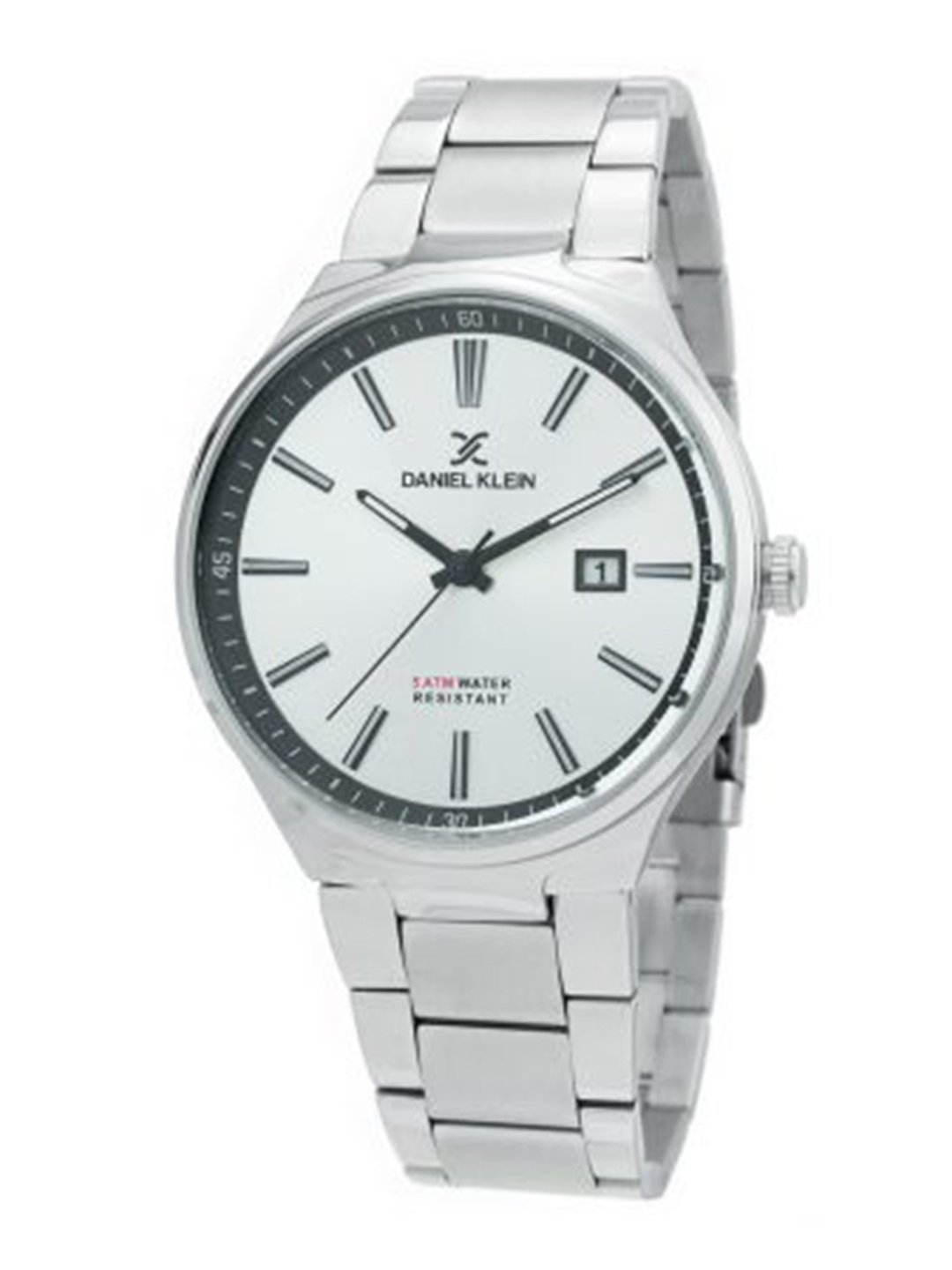 

Daniel Klein Men Silver-Toned Printed Dial & Silver Toned Stainless Steel Bracelet Style Straps Analogue Watch