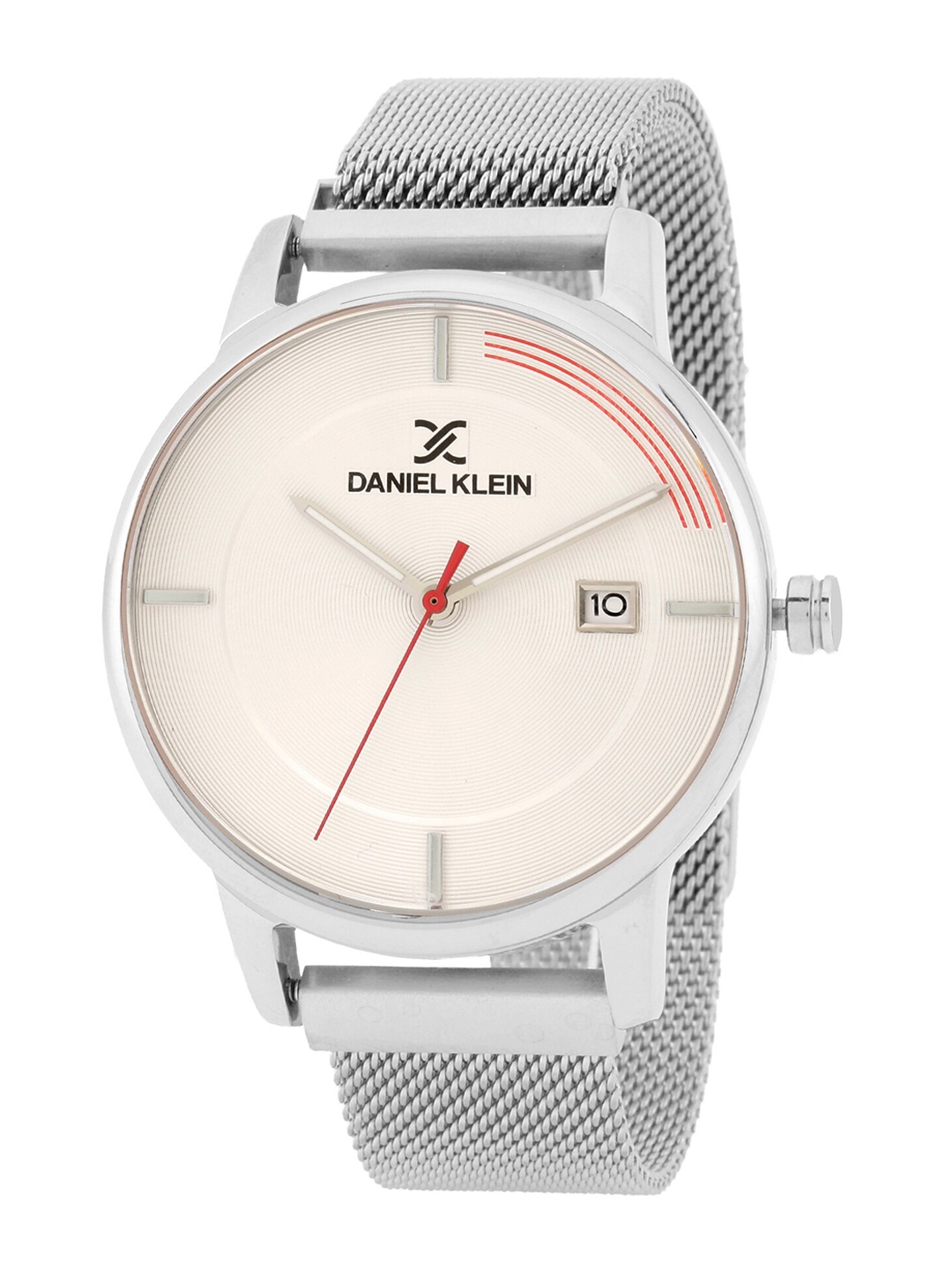 

Daniel Klein Men Silver-Toned Dial & Silver Toned Bracelet Style Straps Analogue Watch DK12105-1-New