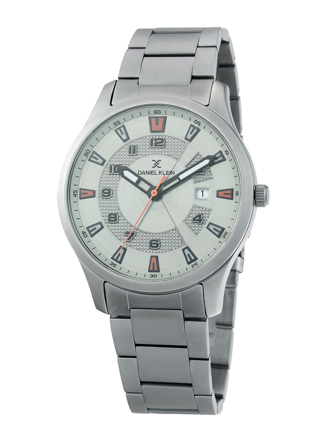 

Daniel Klein Men Grey Dial & Grey Stainless Steel Bracelet Style Straps Analogue Watch DK 1 12265-5-New