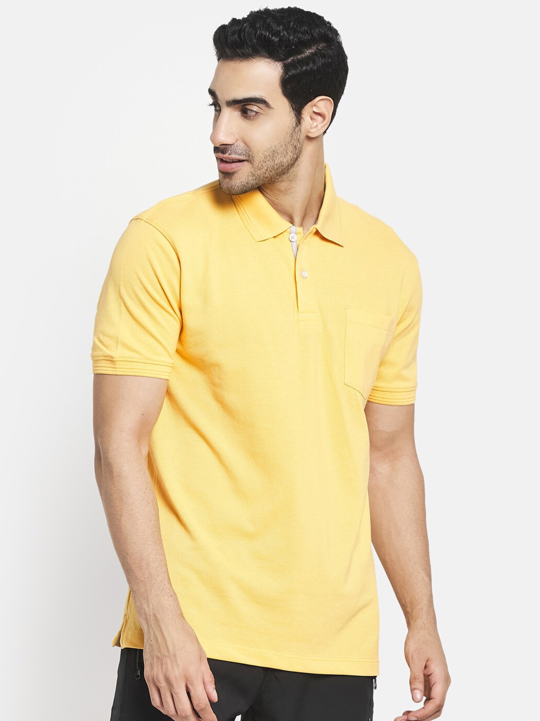 

Octave Men Red & goldfinch Polo Collar T-shirt