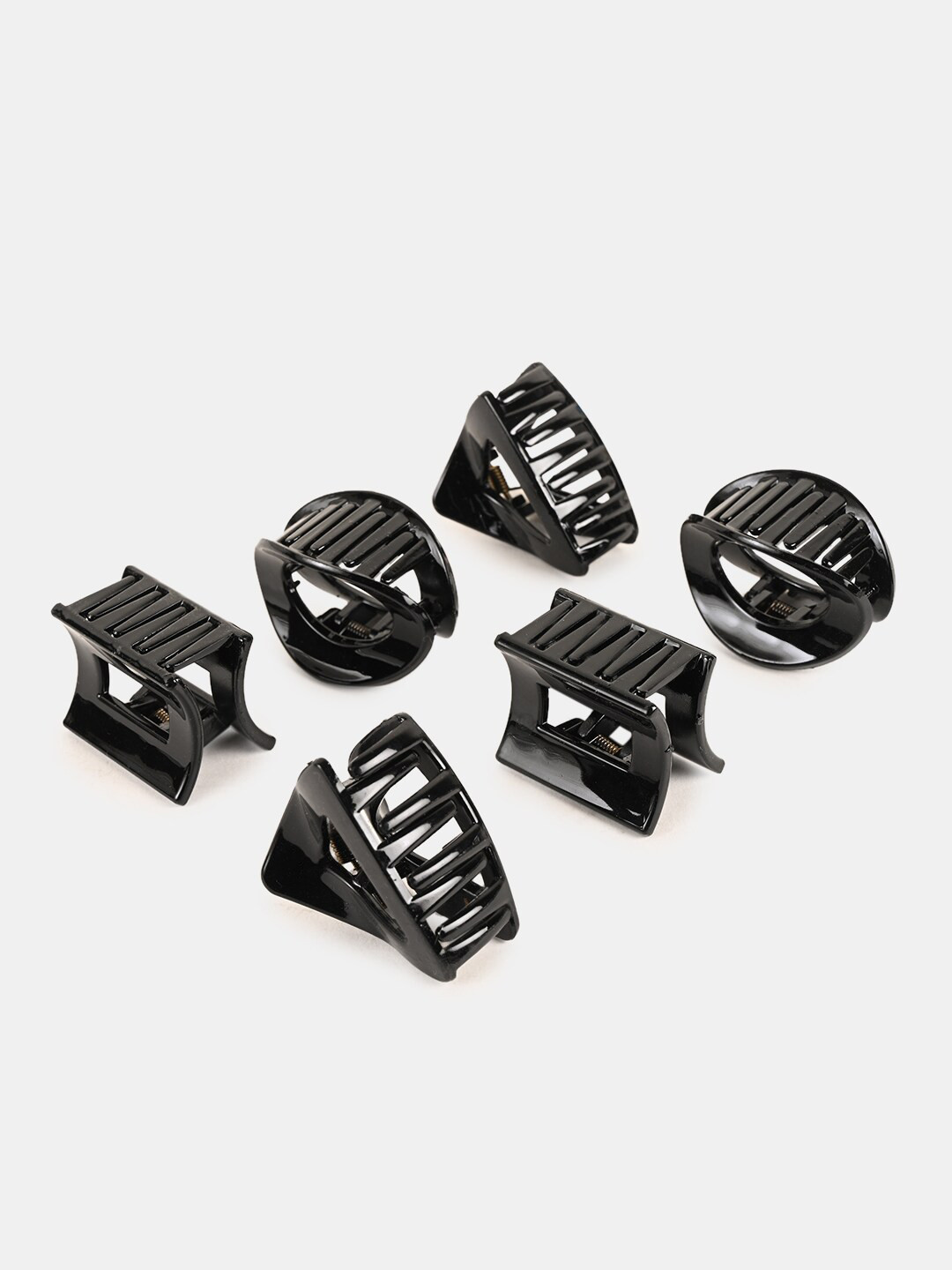 

BuckleUp Women Black Set of 6 Claw Clip